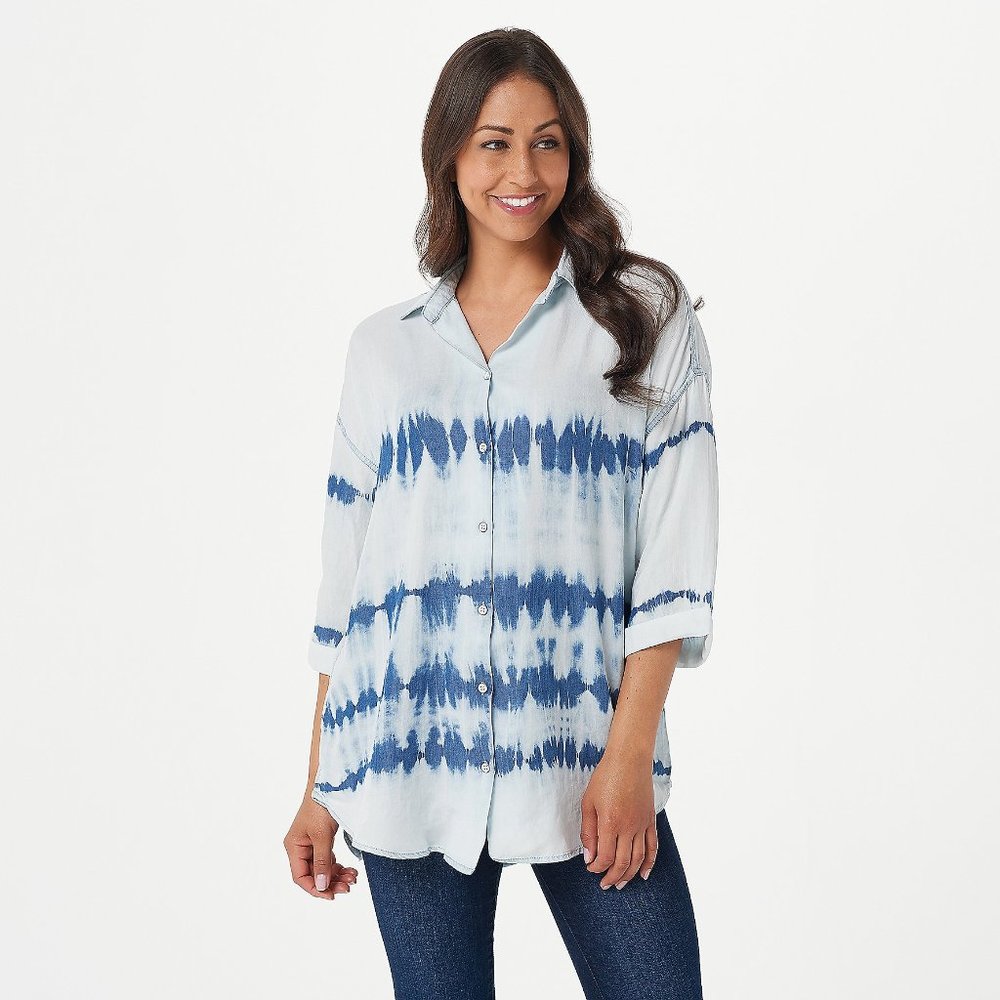 NEW Laurie Felt Tencel Tie Dye Painter's Shirt-S